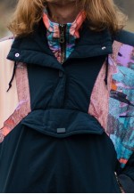 Vintage 90s Abstract Pattern 1/3 Zip Winter Jacket Small