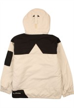 Vintage 90's Puffer Jacket Hooded Half Zip White