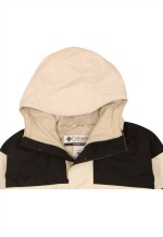 Vintage 90's Puffer Jacket Hooded Half Zip White