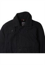 Vintage 90's Active Windbreaker Plain Button Up Black
